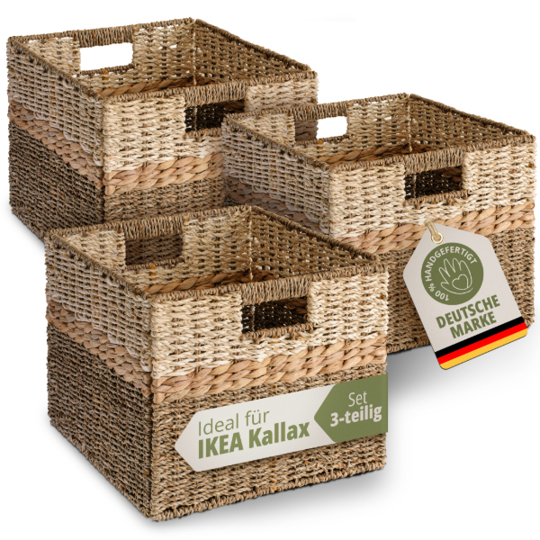 Faltbare rechteckige Körbe 3er-Set